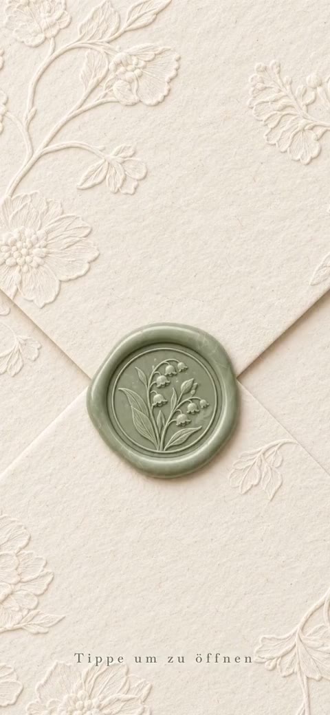 Digitale Hochzeitseinladung – animierter Umschlag, Design riviera